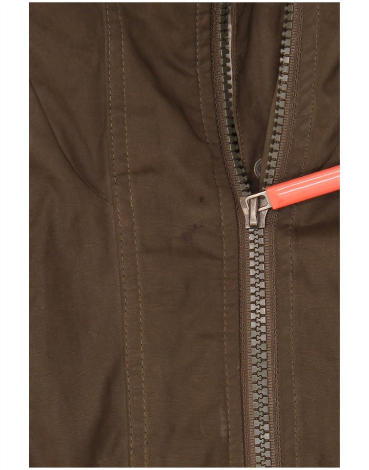 Superdry Chaqueta Cortavientos Con Capucha Para Mujer UK 44 Poliéster Caqui Mediano