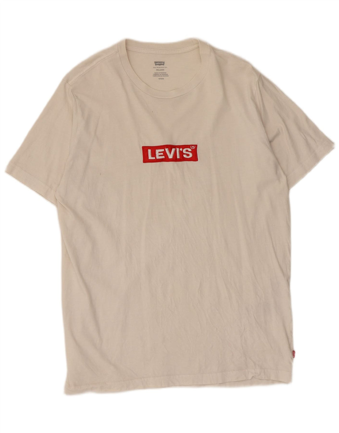 T-shirt grafica rilassata da uomo Levi's Top in cotone bianco medio