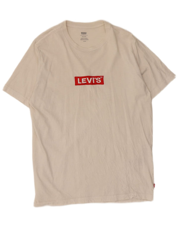 T-shirt grafica rilassata da uomo Levi's Top in cotone bianco medio