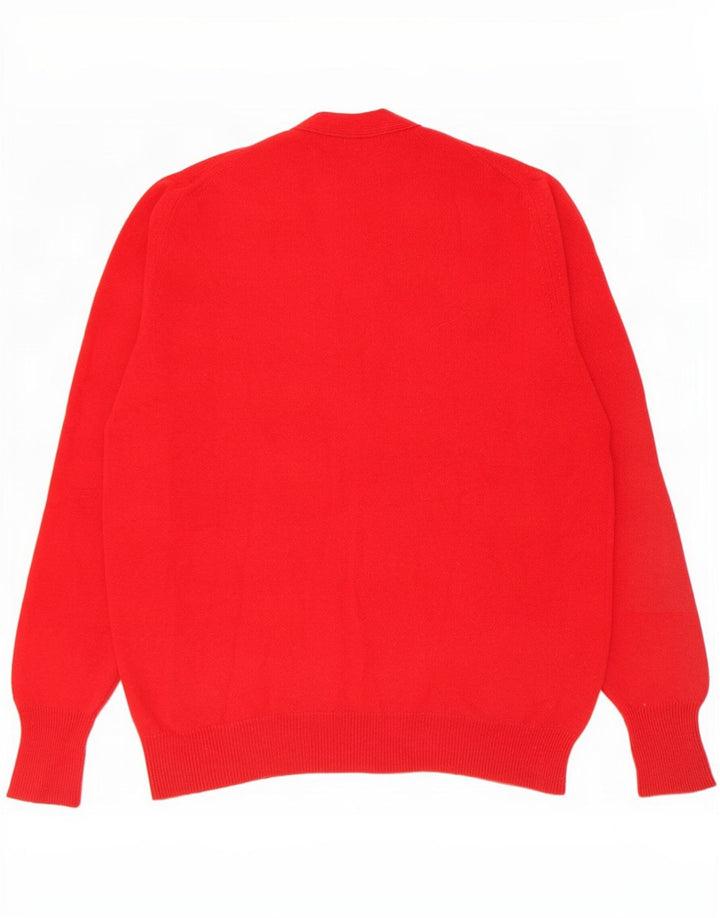 Pulover cardigan pentru bărbați William Lockie, lână de miel roșie mare