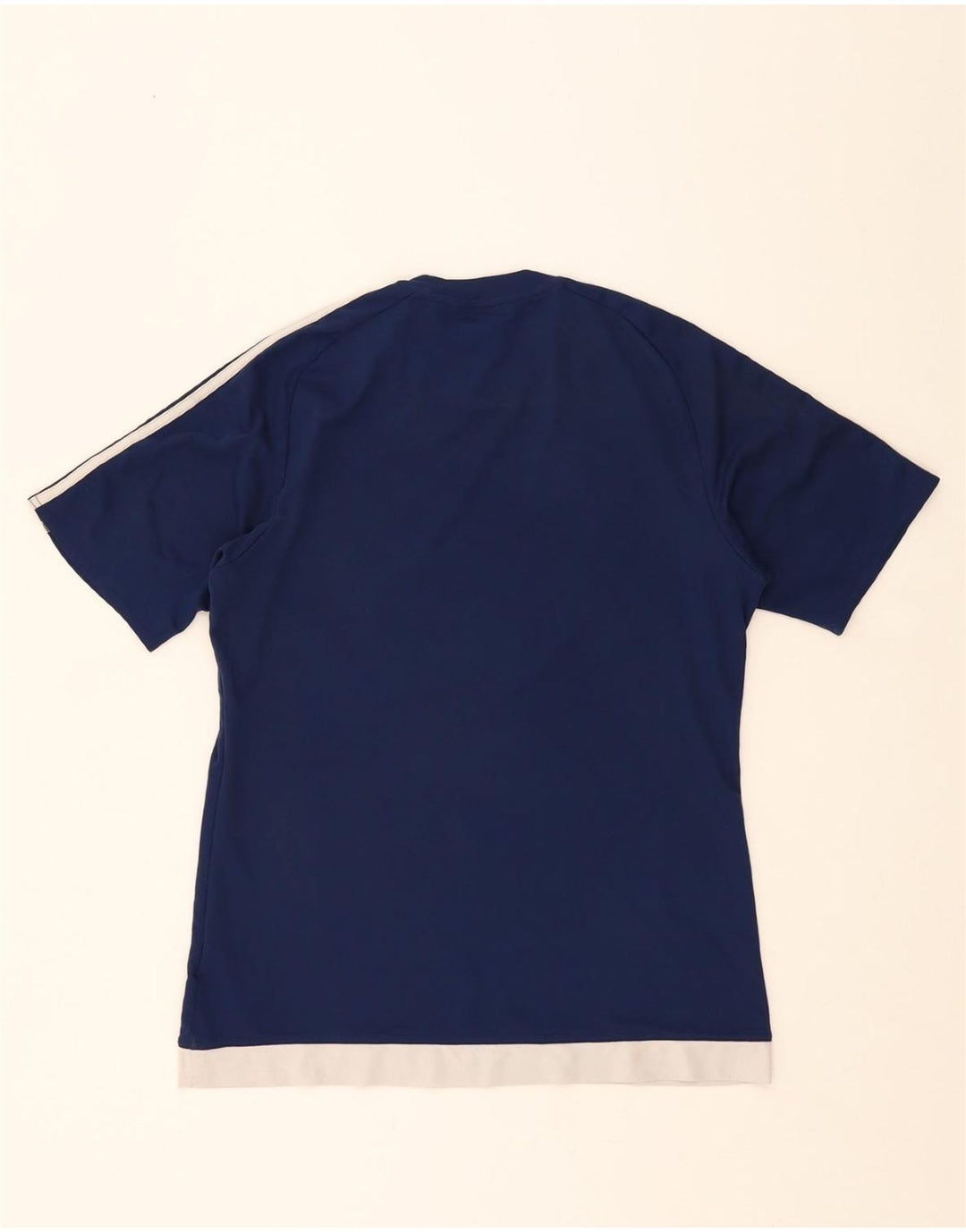ADIDAS Mens Climalite T-Shirt Top Medium Blue Colourblock Polyester Vintage Adidas and Second-Hand Adidas from Messina Hembry 