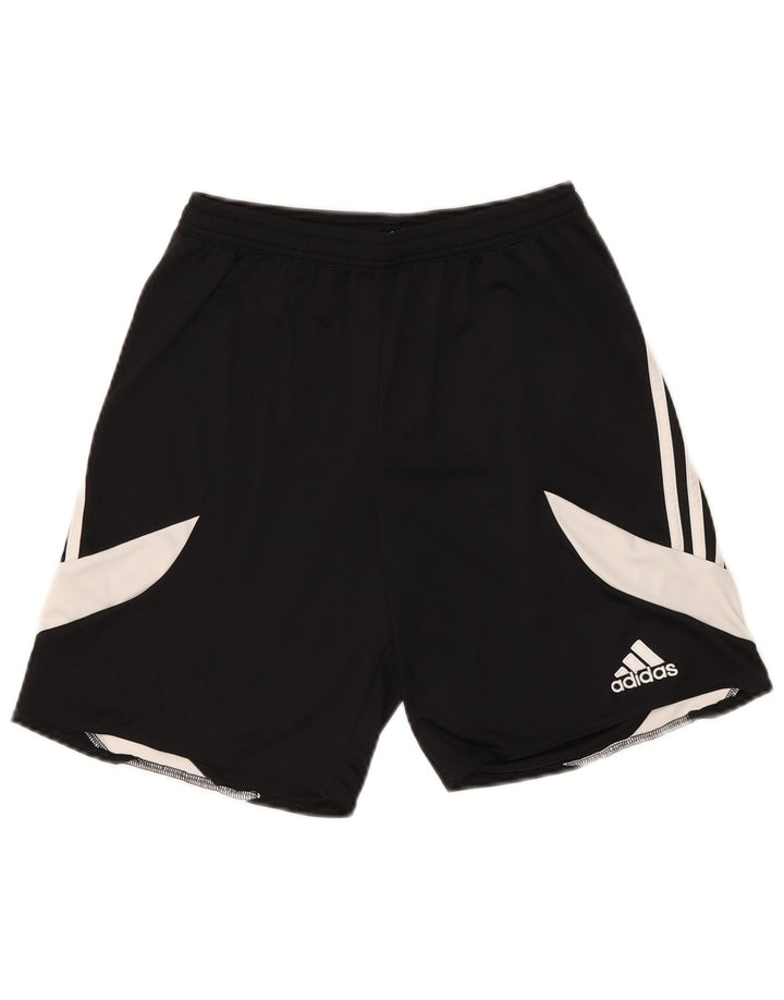 Adidas Mens Climalite Sport Shorts Small Black Colourblock Polyester