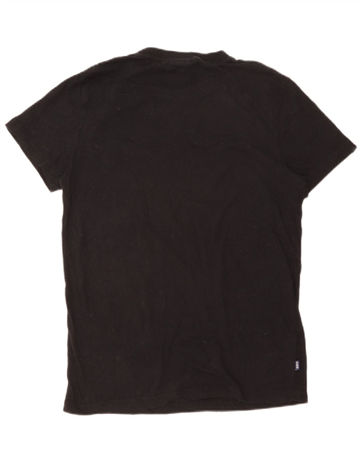 SUPERDRY Mens T-Shirt Top Medium Black Cotton