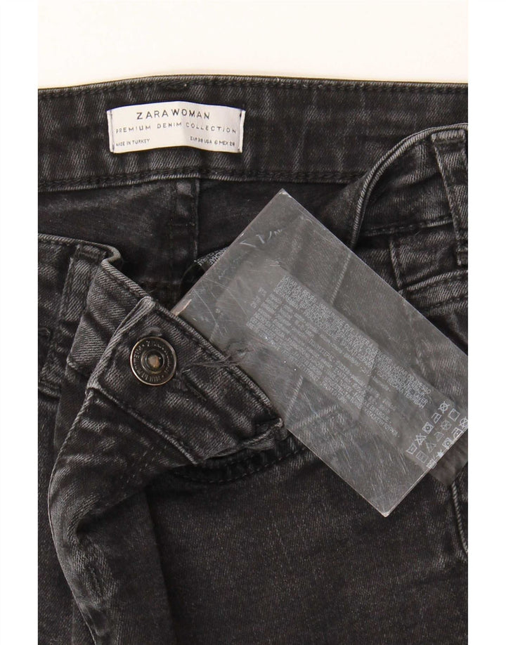 Zara Womens Flared Jeans EU 38 Small W28 L31 Black Cotton