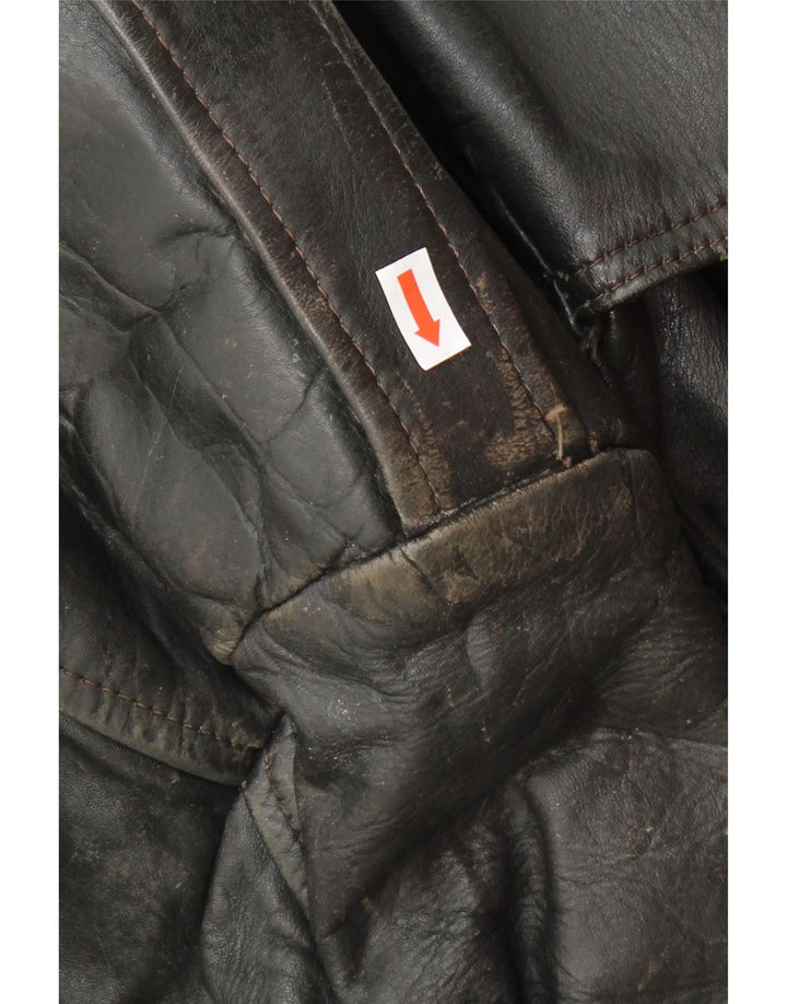 AKITO Womens Leather Racer Jacket IT 42 Medium Black Leather Vintage Akito and Second-Hand Akito from Messina Hembry 
