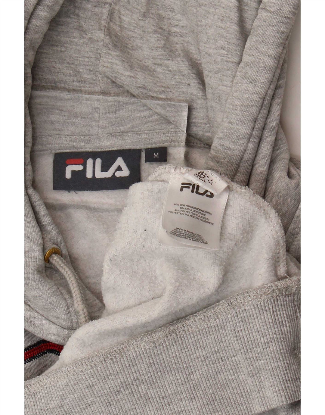 Męski sweter z kapturem Fila, średnioszary, bawełniany