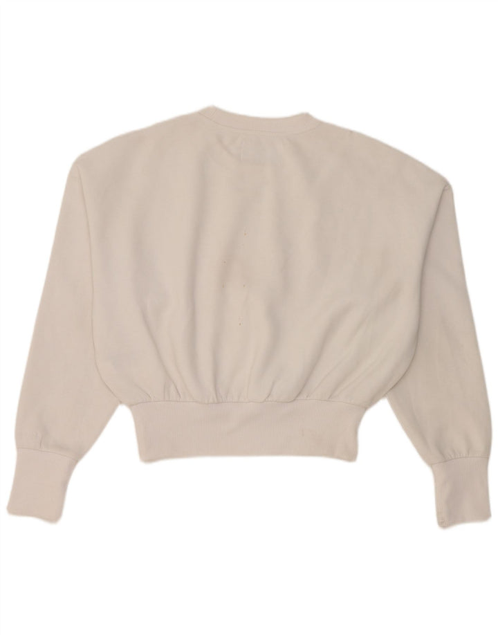 Calvin Klein Jeans Womens Oversized Sweatshirt Jumper UK 14 Medium White