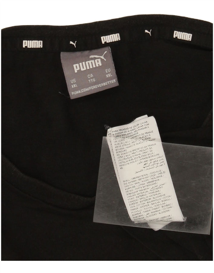 T-shirt da uomo Puma Top 2XL cotone nero