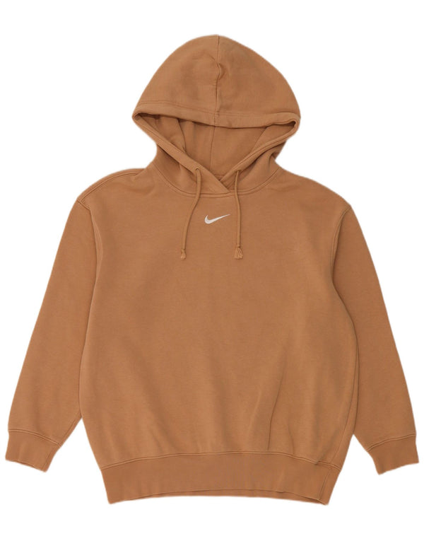Nike Pull à capuche coupe décontractée pour homme en coton beige XS