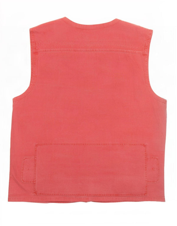 Gilet pratico da uomo vintage UK 40 grande cotone rosso