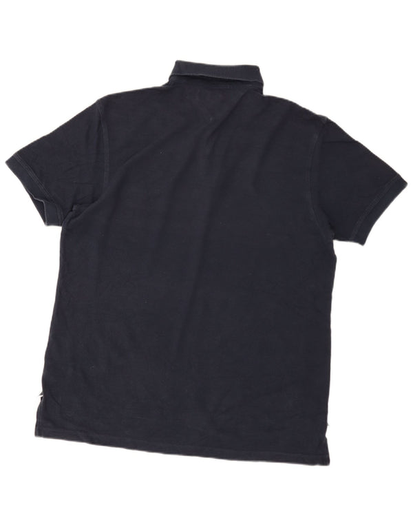 Tommy Hilfiger Mens Short Sleeve Polo Shirt Medium Navy Blue Classic