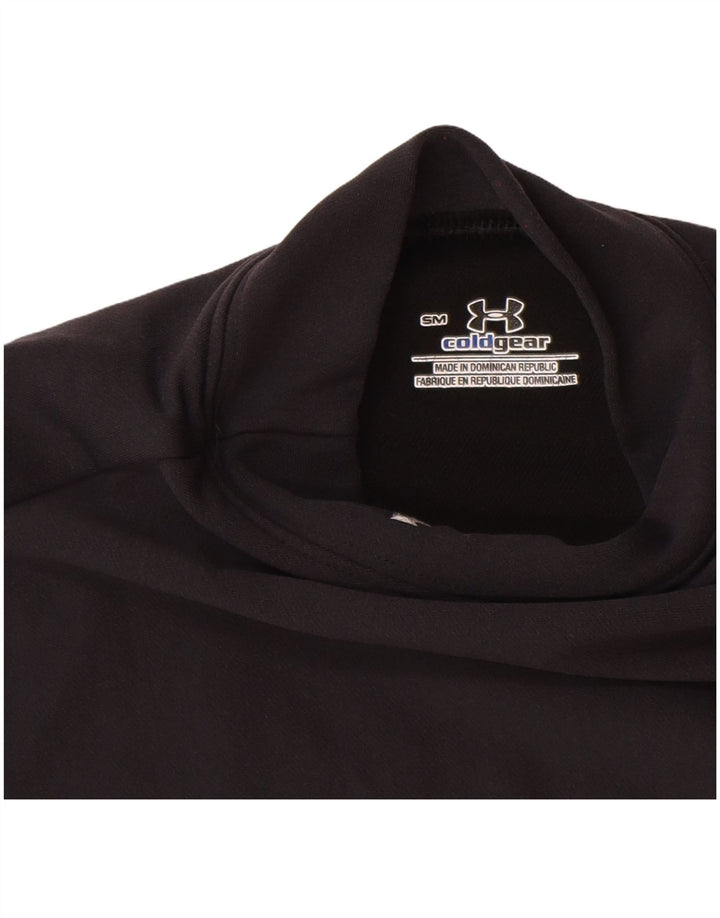 Under Armour Womens Top Long Sleeve UK 10 Small Navy Blue Nylon