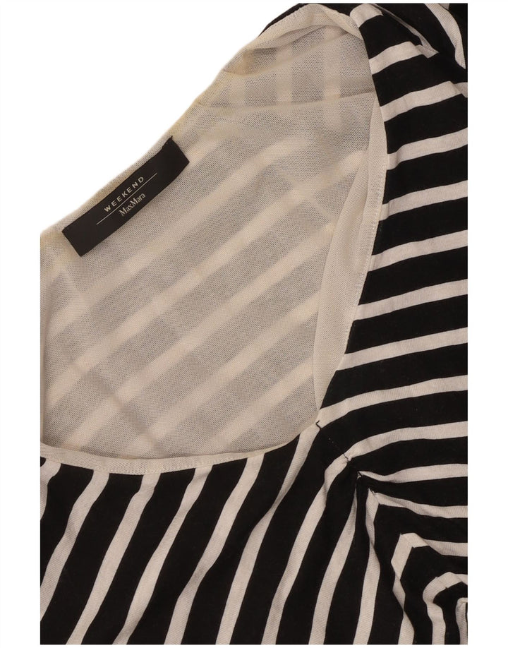Max Mara Womens Weekend Blouse Top UK 12 Medium Black Striped