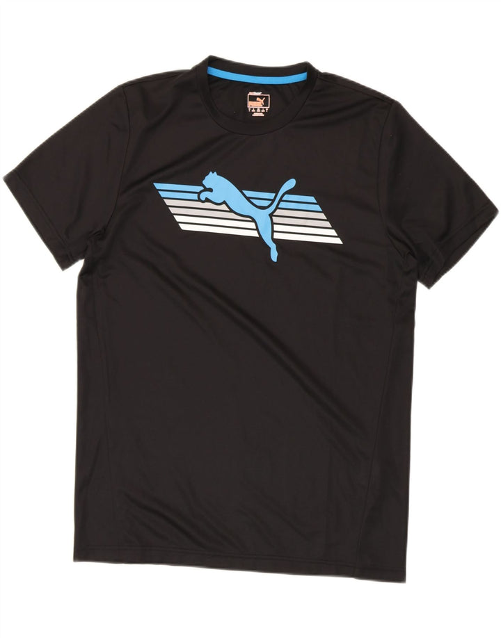 PUMA Mens Graphic T-Shirt Top Large Black Vintage Puma and Second-Hand Puma from Messina Hembry 