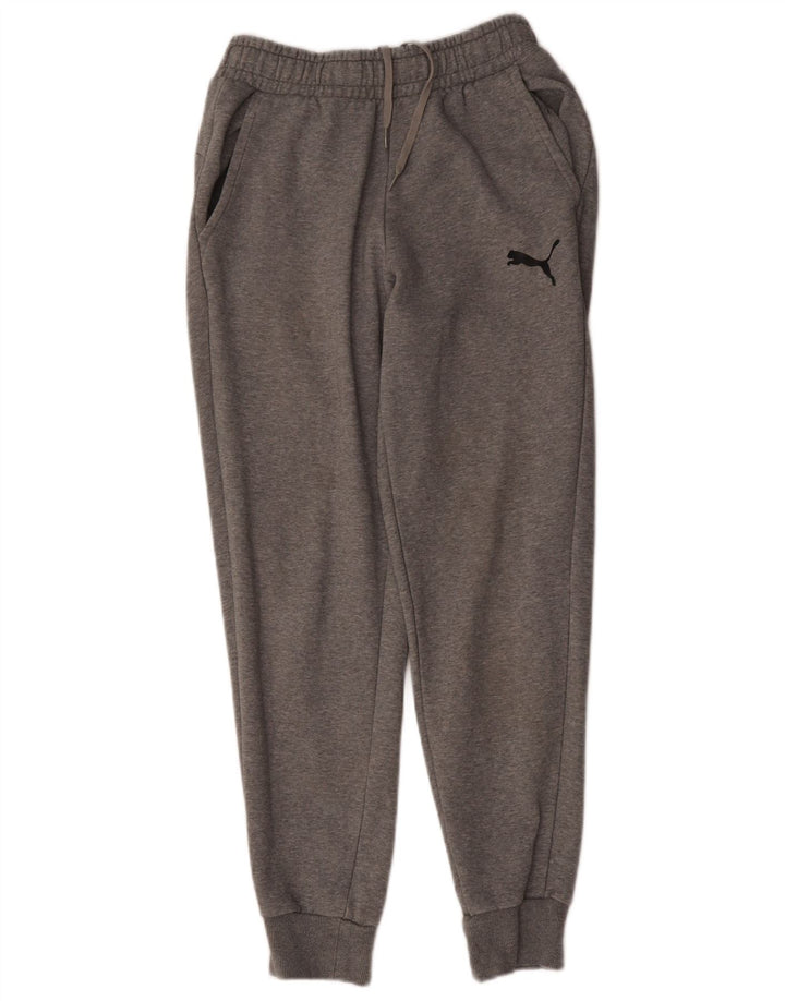Puma Womens Tracksuit Trousers Joggers UK 12 Medium  Grey Cotton