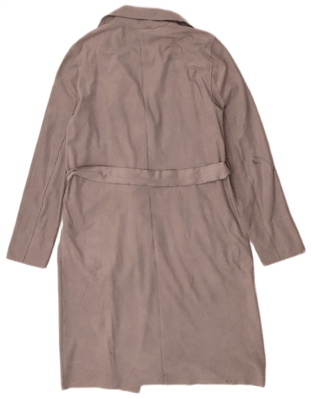 Esprit Damen-Trenchcoat aus Wildlederimitat, UK 14, Mittelgrau, Polyester