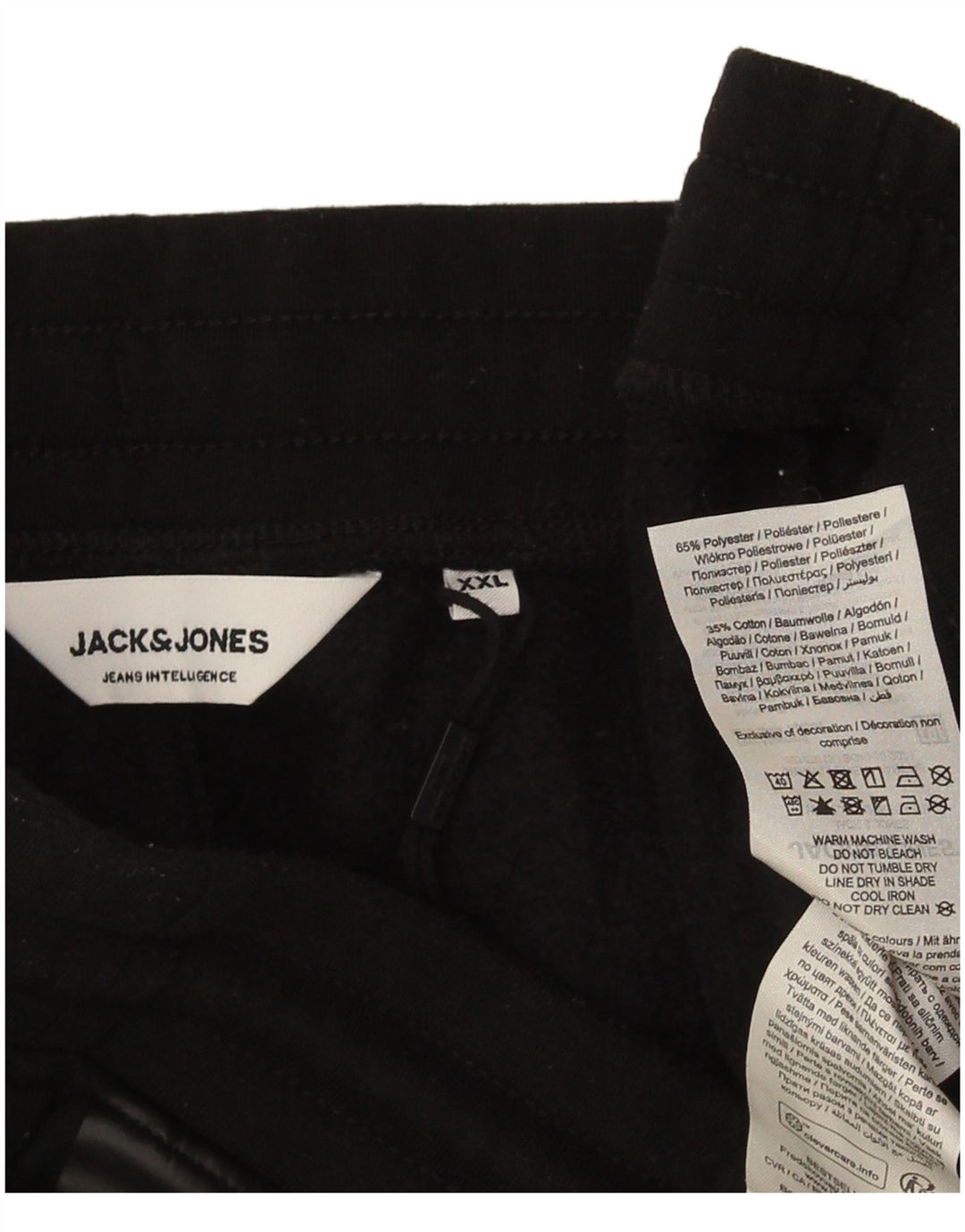 Jack & Jones Mens Tracksuit Trousers Joggers 2XL Black Polyester