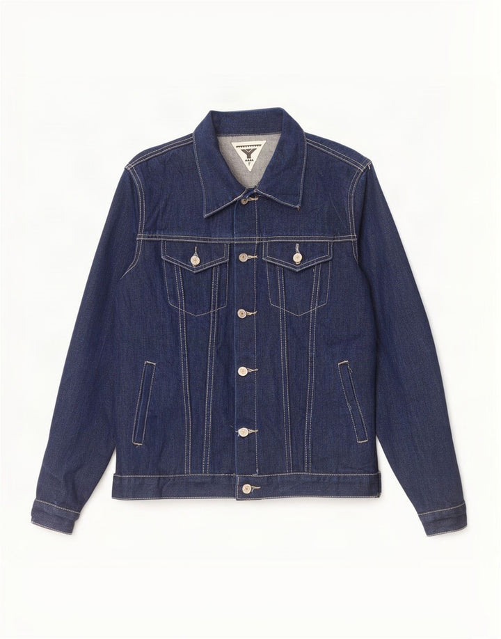 Giacca di jeans vintage da ragazzo 14-15 anni in cotone blu navy