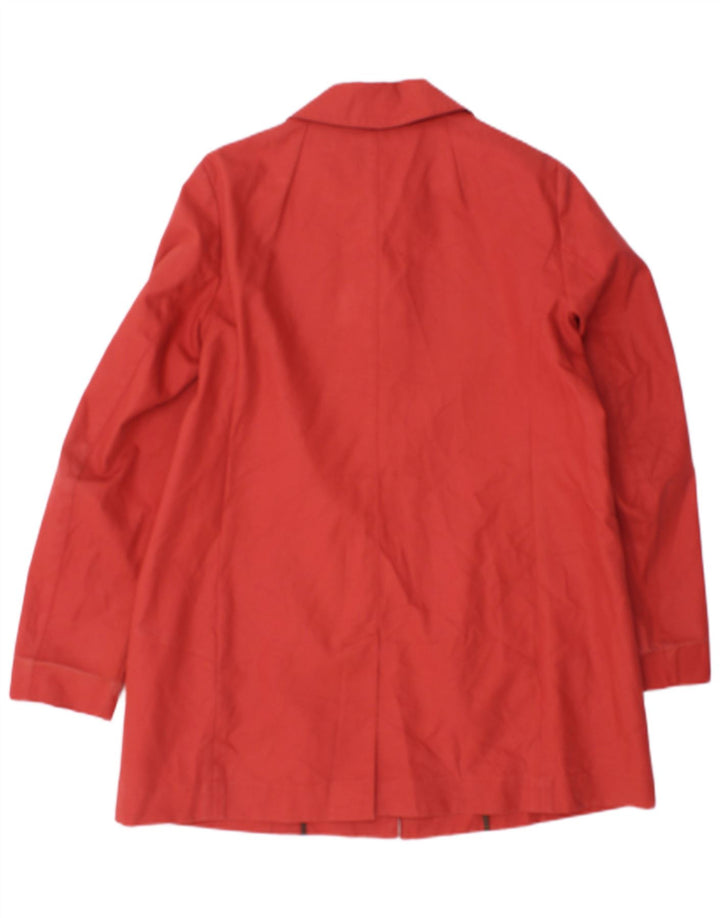 Max Mara Womens Overcoat UK 16 Large Red Cotton