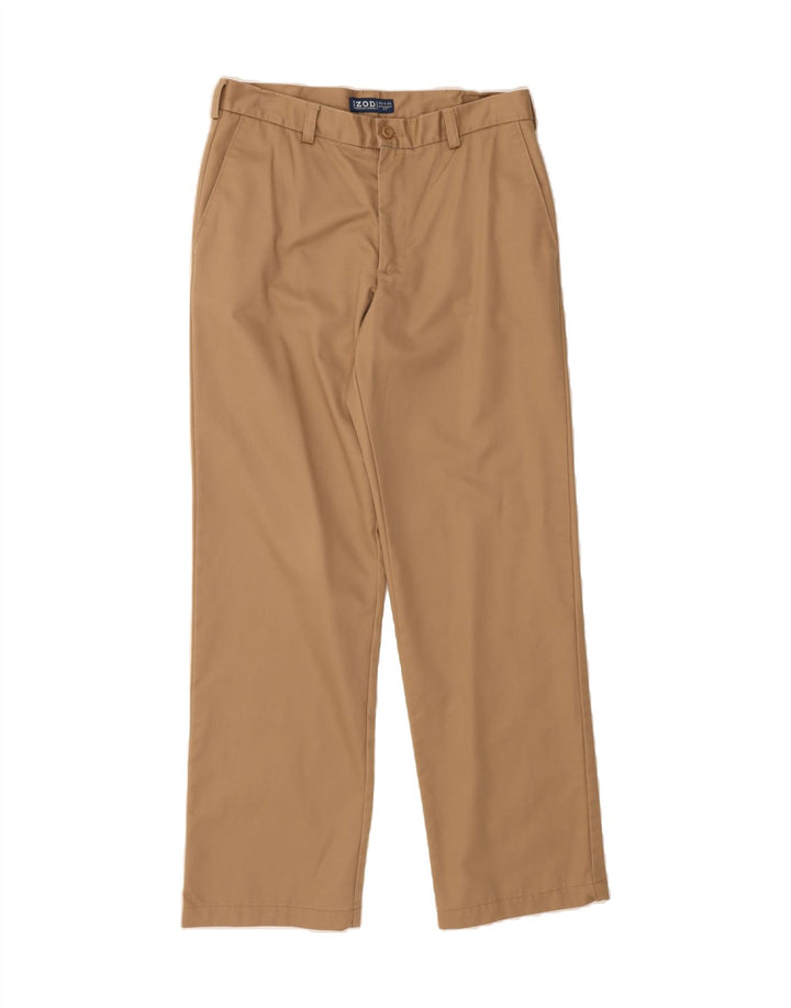 IZOD Womens Straight Chino Trousers W32 L32 Beige Cotton Vintage Izod and Second-Hand Izod from Messina Hembry 