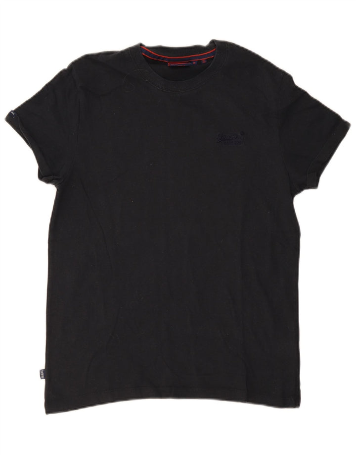 Superdry T-shirt top mellem sort bomuld til mænd