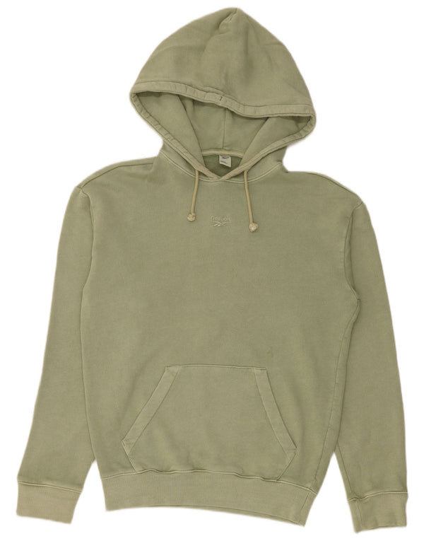 Reebok Mens Hoodie Jumper XS Algodão Verde