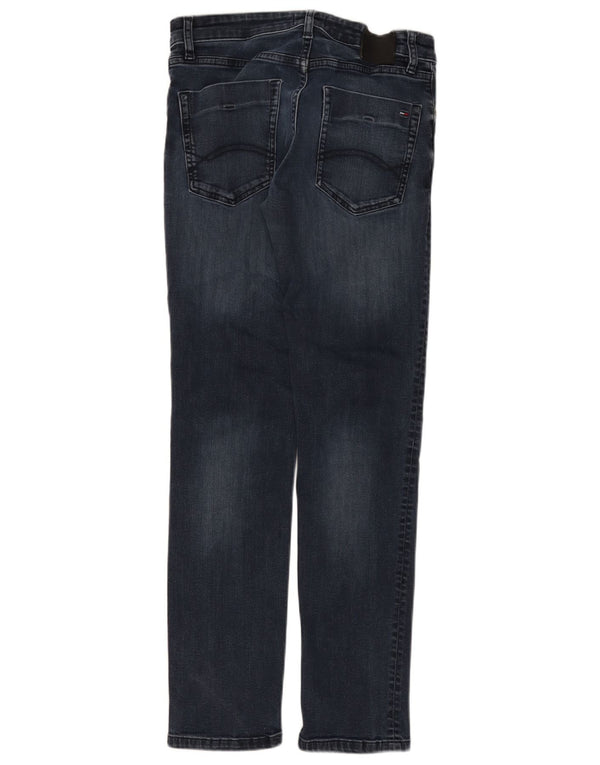Jeans slim da uomo Tommy Hilfiger W30 L32 cotone blu navy