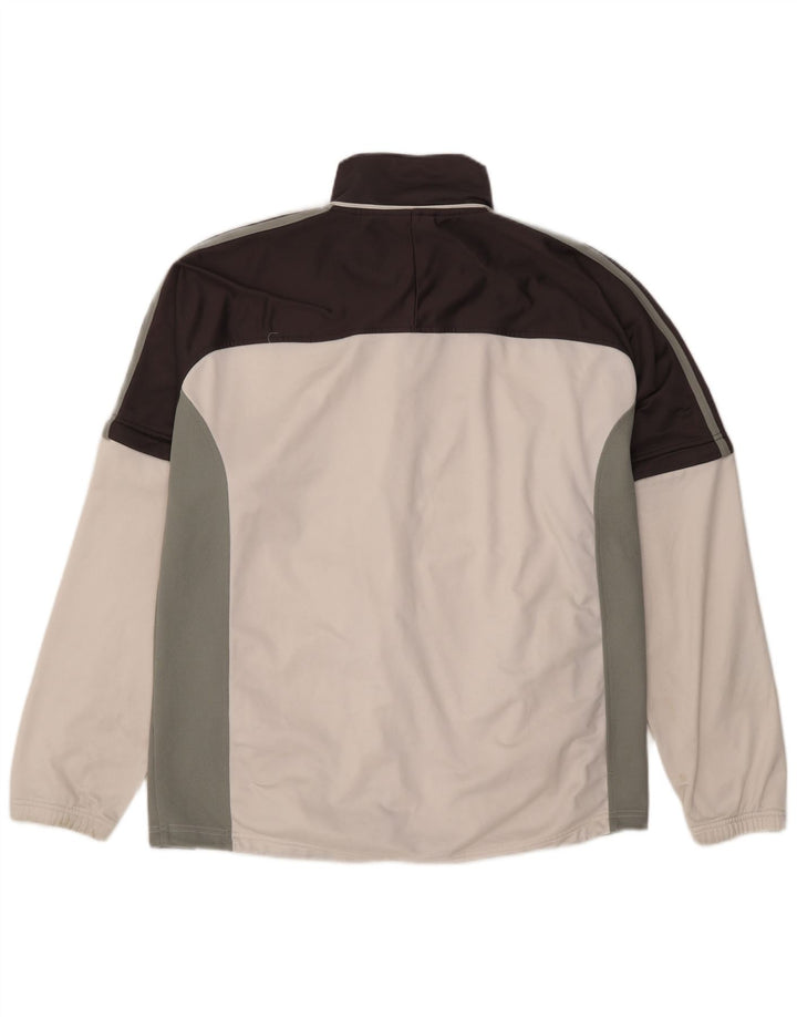 Asics Mens Tracksuit Top Jacket Large White Colourblock
