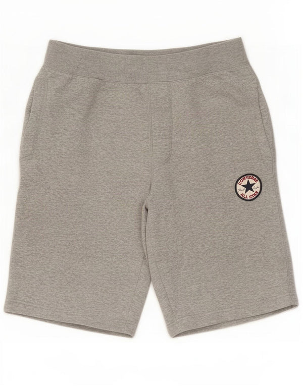 Converse - Pantalones cortos deportivos para hombre (algodón gris pequeño)