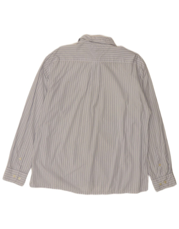 Camisa masculina Tommy Hilfiger grande algodão listrado azul