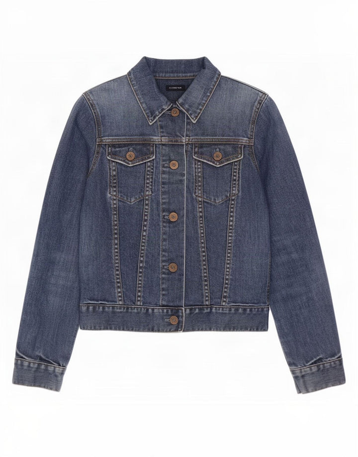Gap Chaqueta Vaquera Petite para Mujer UK 10 Small Algodón Azul