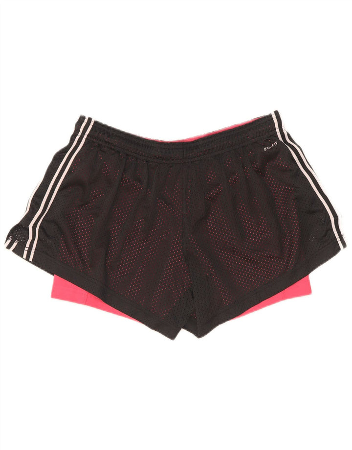 Nike Womens Dri Fit Sport Shorts UK 14 Large Black Polyester