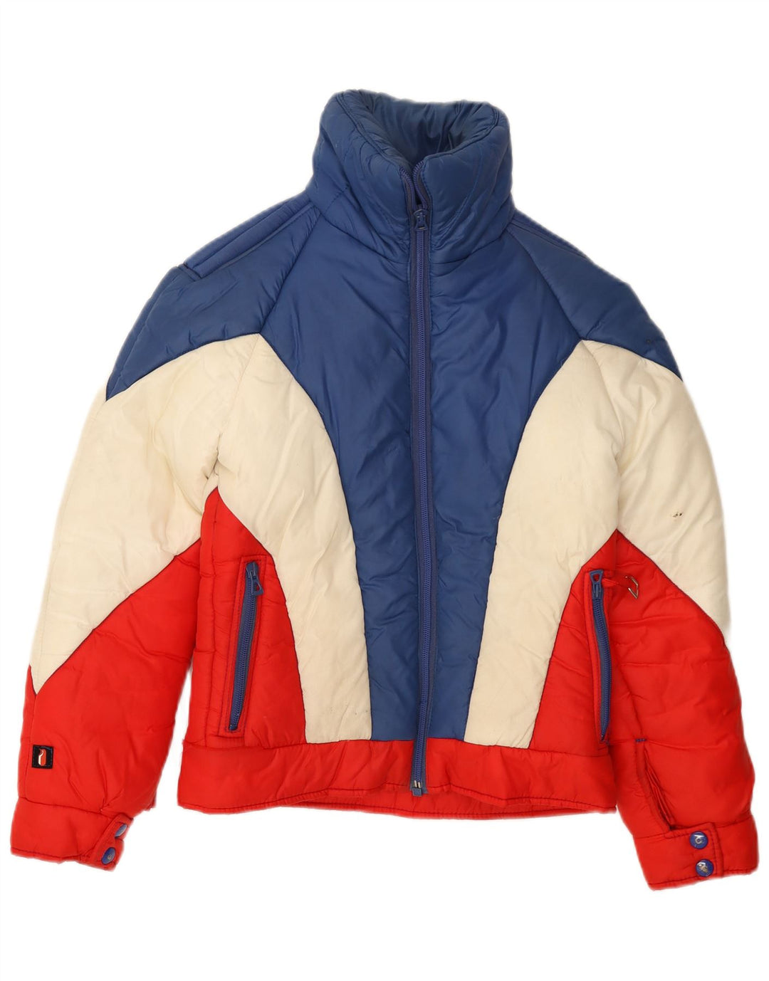Ellesse Damen-Jacke mit Kapuze, IT 42, mittelgroß, mehrfarbig, Farbblock