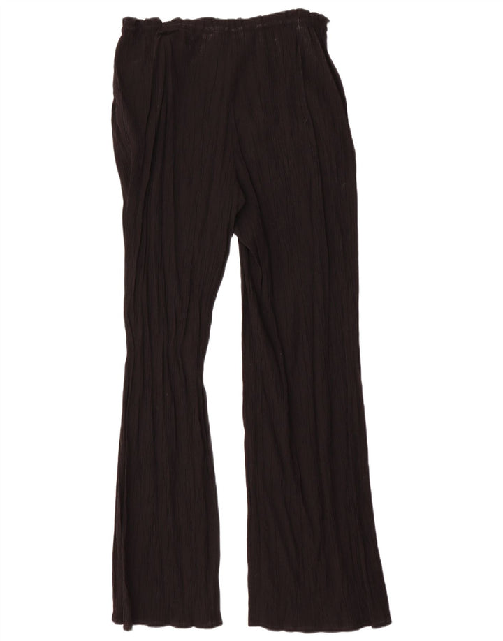 Zara Womens Flare Casual Trousers Medium W32 L32 Black Viscose