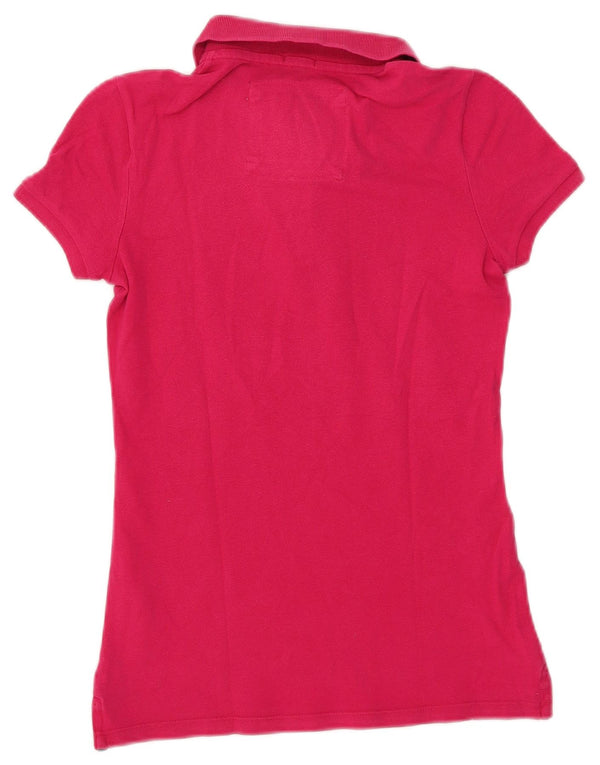 Abercrombie & Fitch Womens Polo Shirt UK 10 Small Pink Cotton