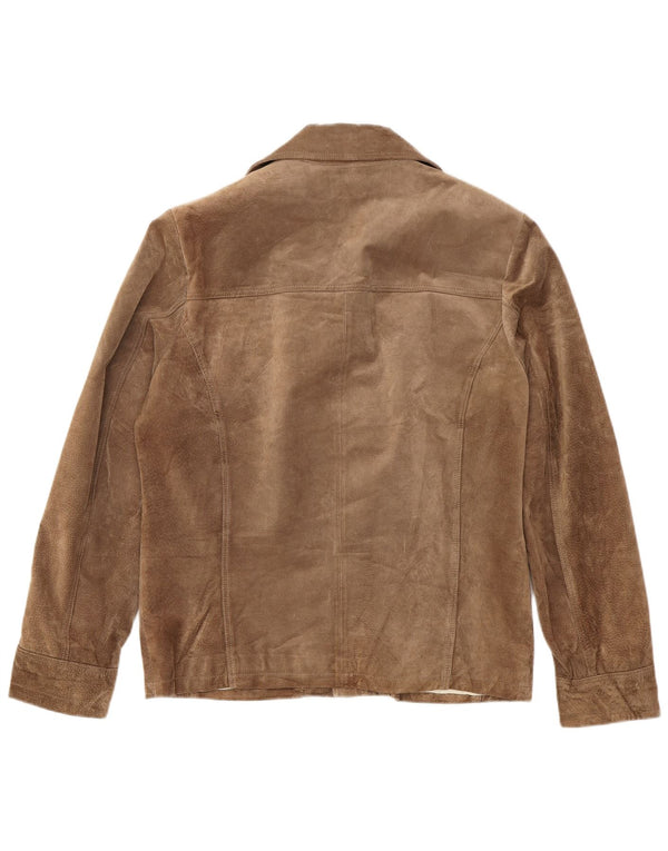 J.J.Scott Mens Suede Jacket IT 50 Large Brown Leather