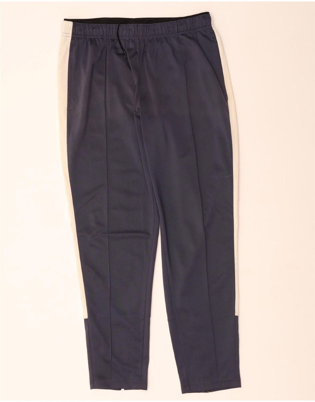 REEBOK Mens Tracksuit Trousers XL Navy Blue Colourblock Polyester