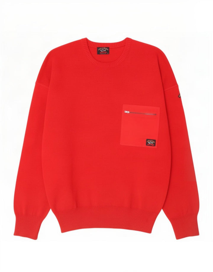 Maglione maglione girocollo da uomo Paul & Shark grande rosso