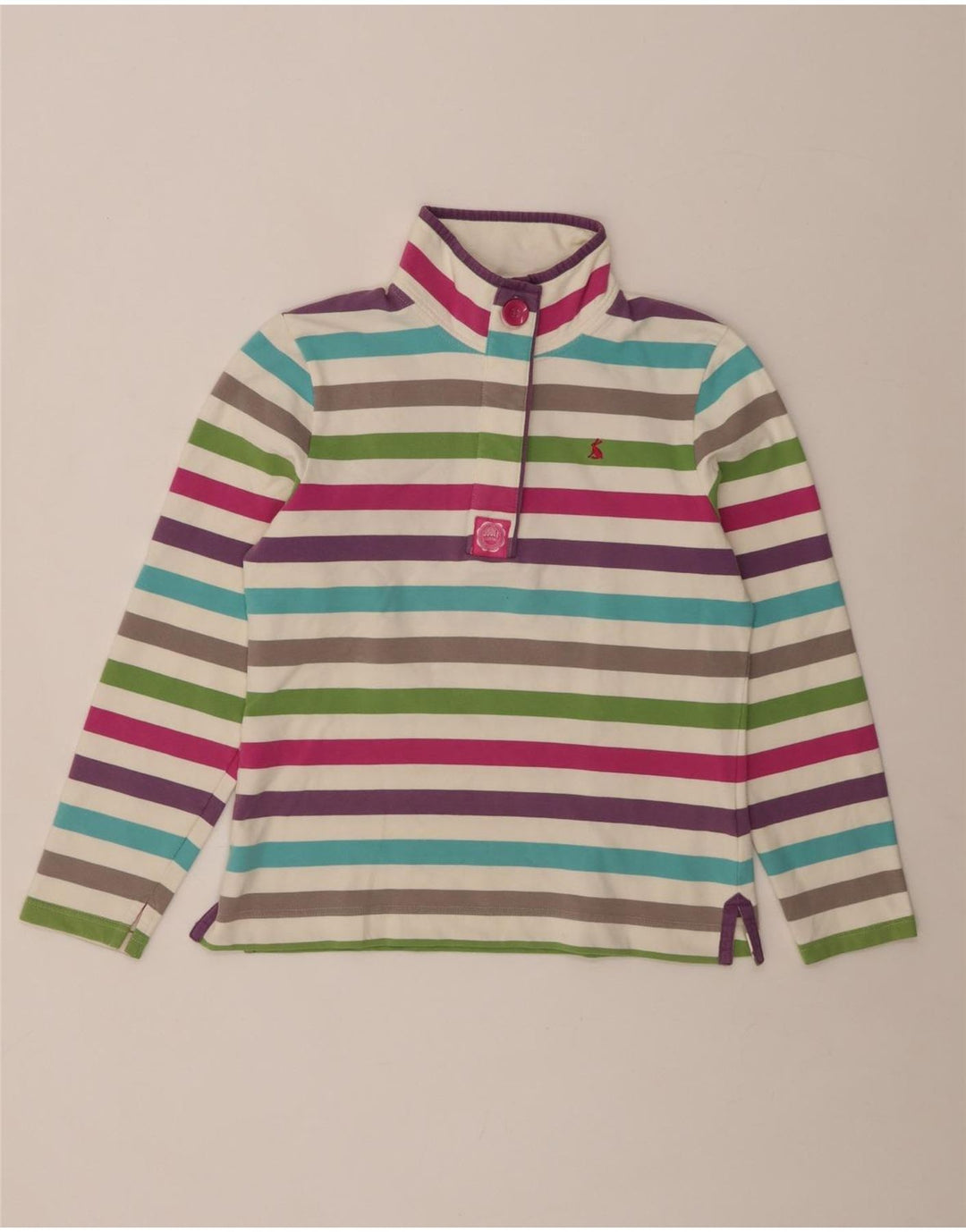 JOULES Damen-Sweatshirt-Pullover UK 10 Small Mehrfarbig gestreift