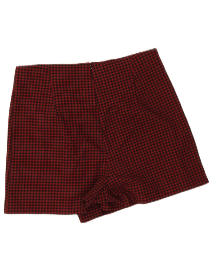 Женские повседневные шорты Zara, большие W30 L3, красные в клетку