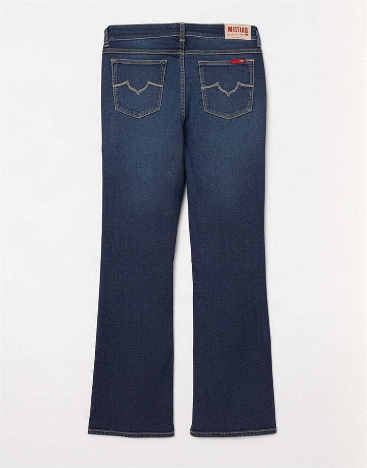 Mustang Womens Bootcut Jeans W32 L32 Navy Blue Cotton