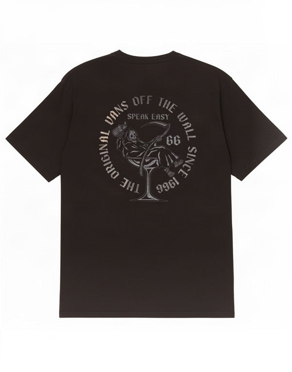 Vans Camiseta con gráfico de ajuste clásico para hombre Top mediano de algodón negro