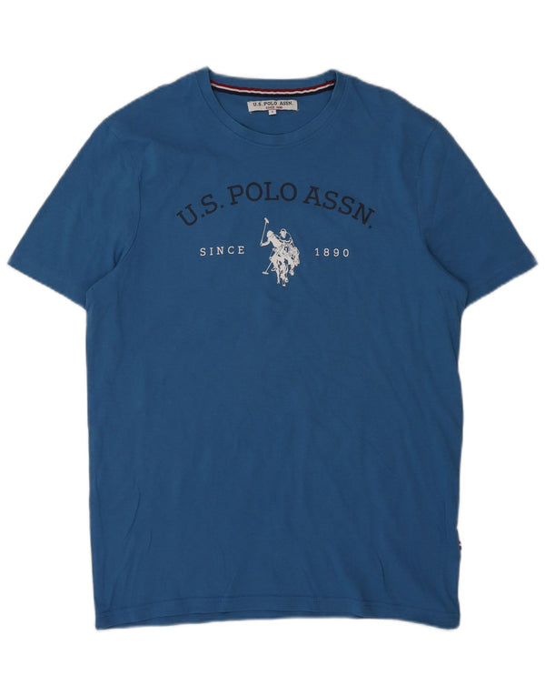 U.S. Polo Assn. T-shirt graphique pour hommes, petit haut en coton bleu