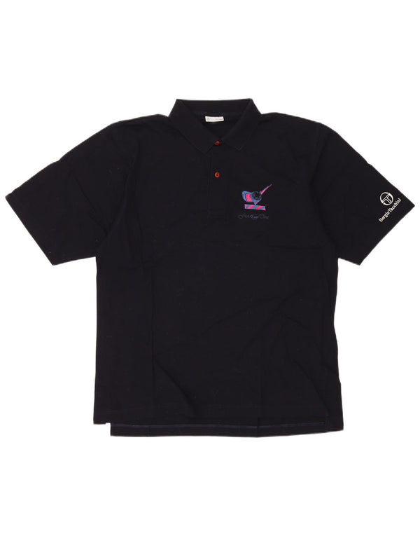 Polo Uomo Sergio Tacchini Taglia Grande in Cotone Blu Navy