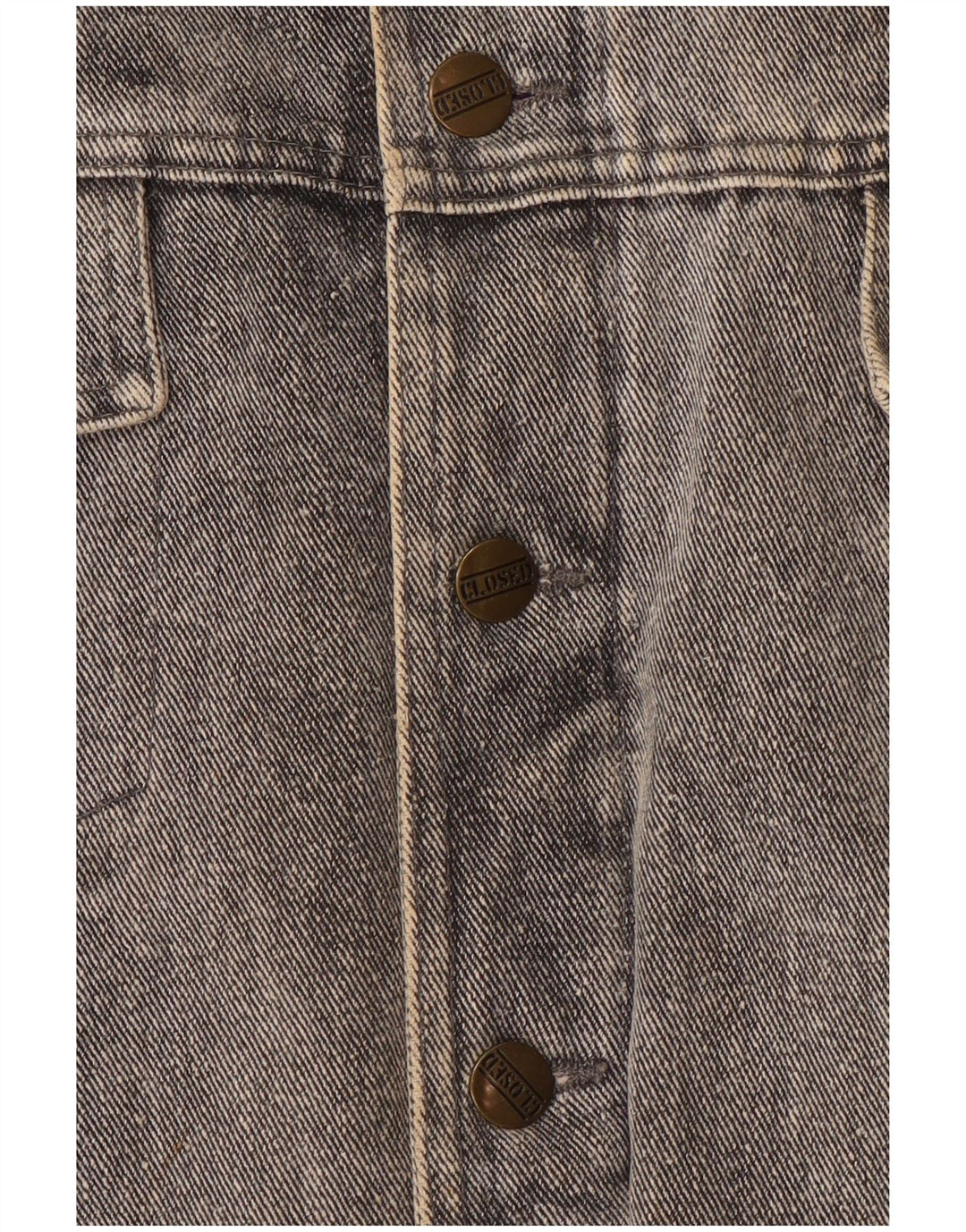 CHIUSO Giacca di jeans oversize da donna UK 14 Large Grigio