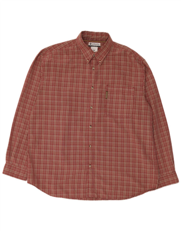 Columbia Mens Checked Shirt 2XL Red Check Modal