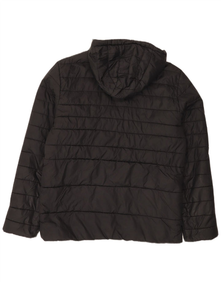 Jack & Jones Mens Hooded Padded Jacket UK 40 Large Black