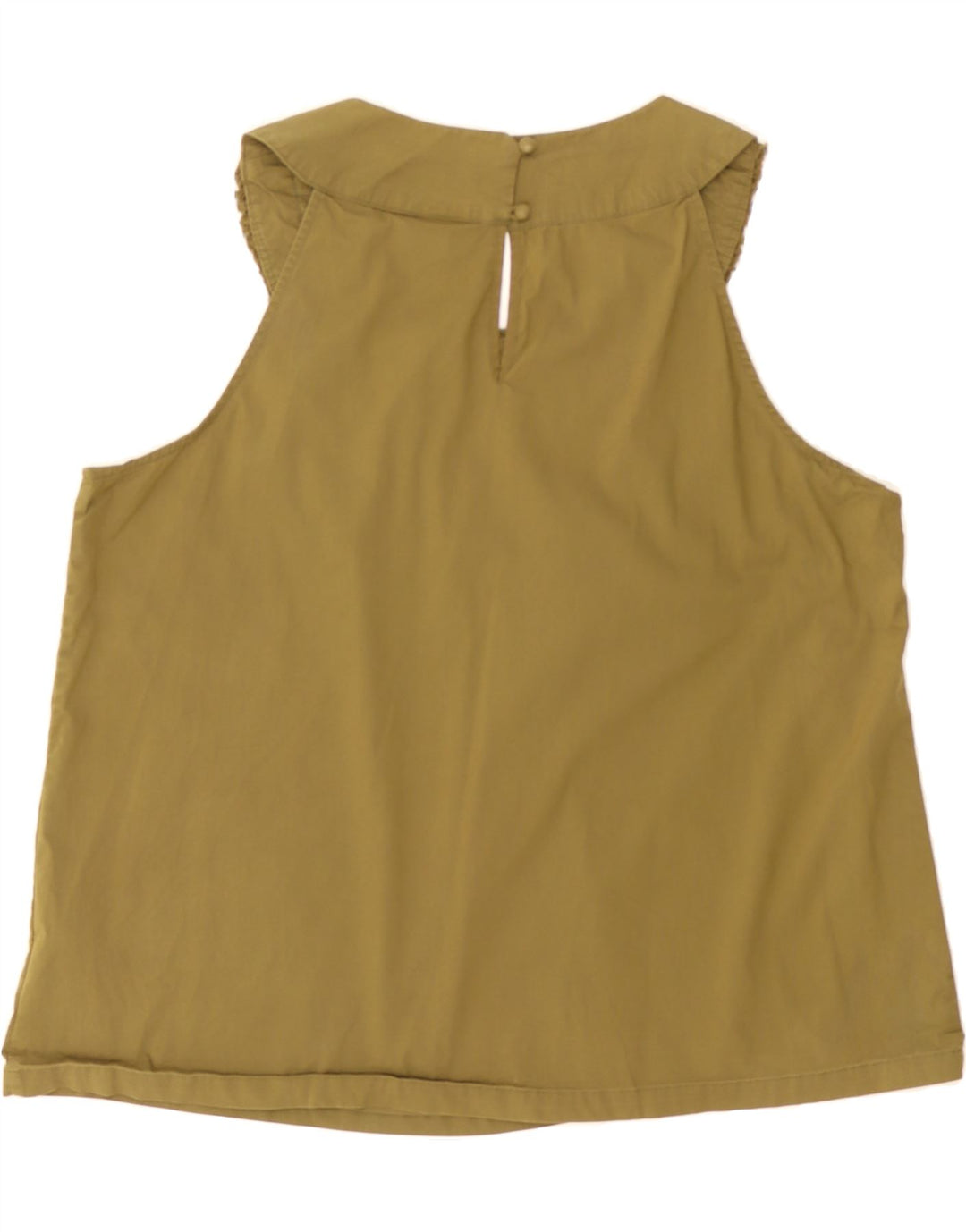 MOSSIMO Womens Sleeveless Blouse Top UK 20 2XL Khaki Cotton Vintage Mossimo and Second-Hand Mossimo from Messina Hembry 