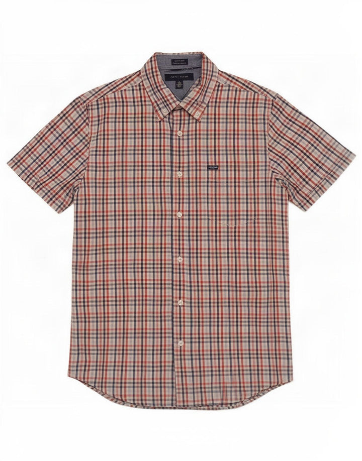 Tommy Hilfiger Mens Short Sleeve Shirt Medium Multicoloured Gingham