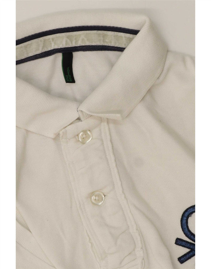 Camisa polo masculina Benetton média branca